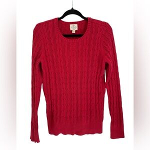 5 for $45/ St. John’s Bay Women’s Red Cable Knit Sweater